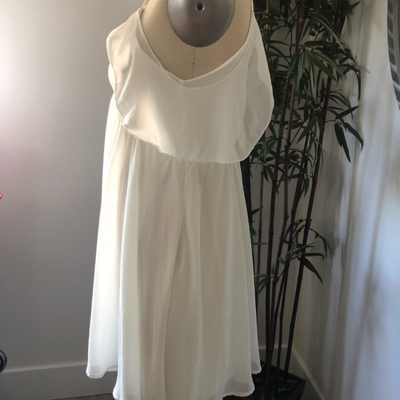 ✨TOBI Off With Your Shoulders White/Cream Dress Size S - Picture 3 of 7